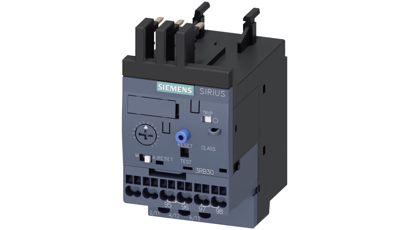 Relè di sovraccarico a stato solido Siemens, 1 NO + 1 NC, carico FLC 1 → 4 A, 4 A