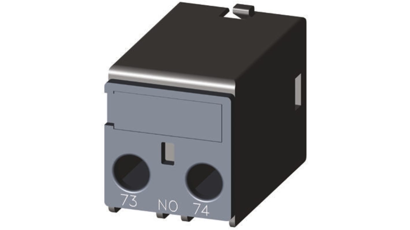 Siemens Auxiliary Contact, 1 Contact, 1NO, Snap-On, Sirius Innovation 3RH2