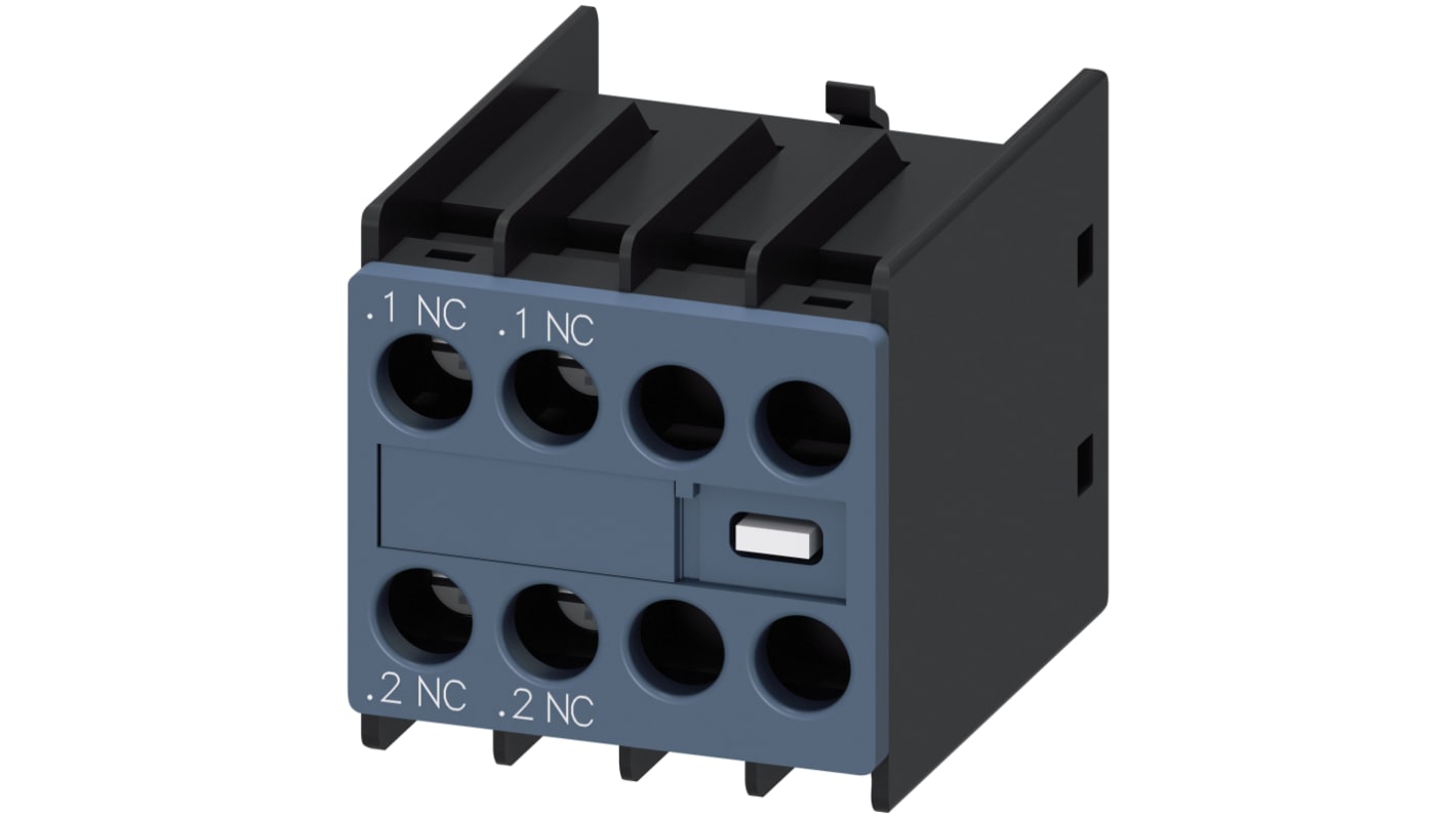 Siemens Auxiliary Contact, 2 Contact, 2NC, Snap-On, Sirius Innovation