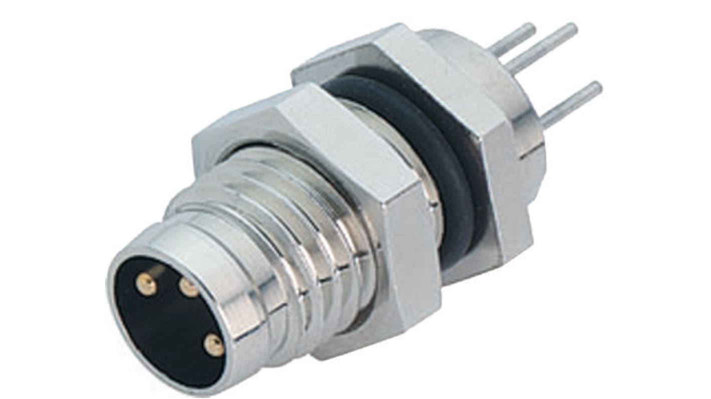 Binder Circular Connector, 6 Contacts, Panel Mount, M8 Connector, Socket, Male, IP65, IP67, 718 Series