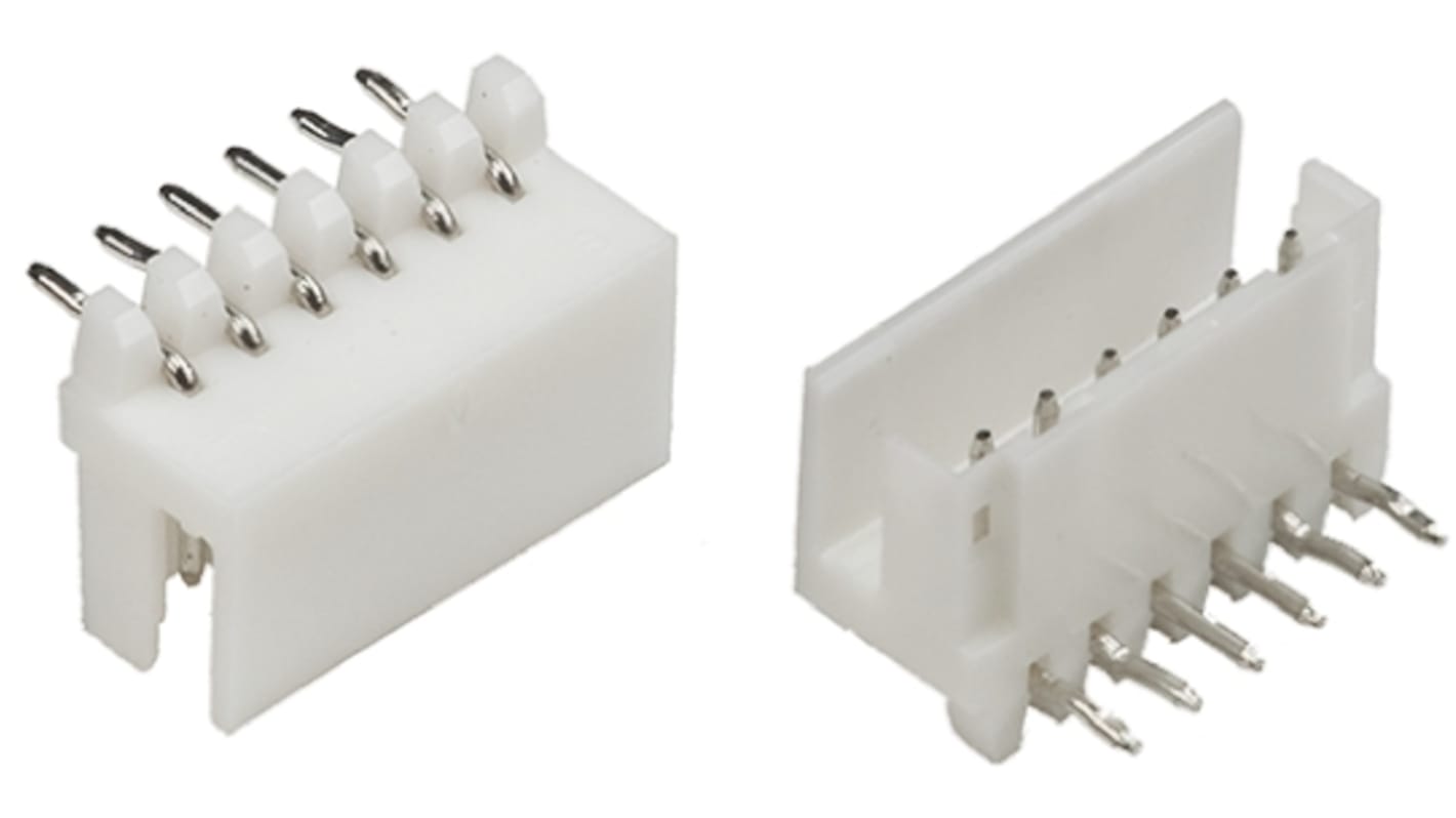 TE Connectivity AMP CT Leiterplatten-Stiftleiste gewinkelt, 6-polig / 1-reihig, Raster 2.0mm, Kabel-Platine,