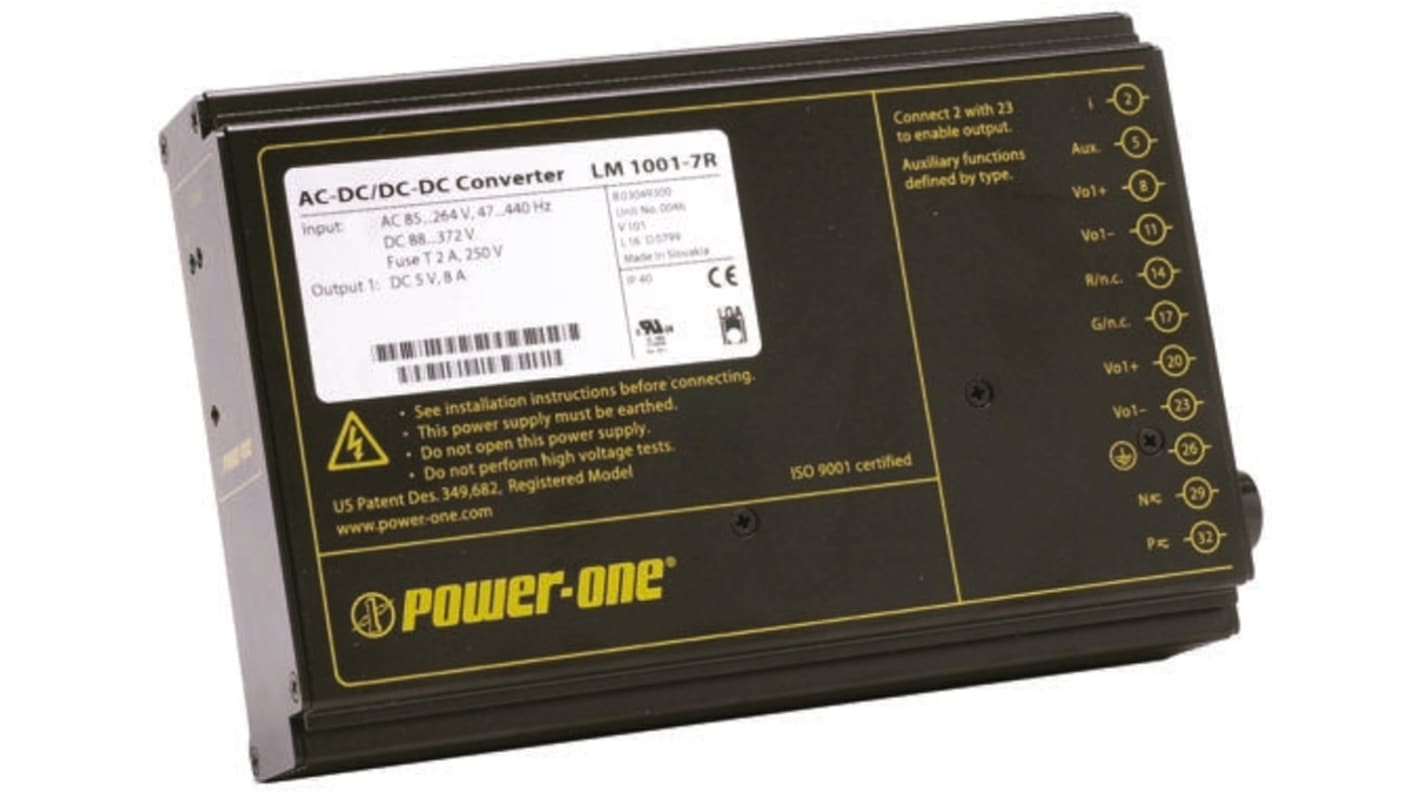 BEL POWER SOLUTIONS INC Embedded Switch Mode Power Supply SMPS, LM1001-9RG, 5.1V dc, 8A, 50W, 1 Output, 85 → 264