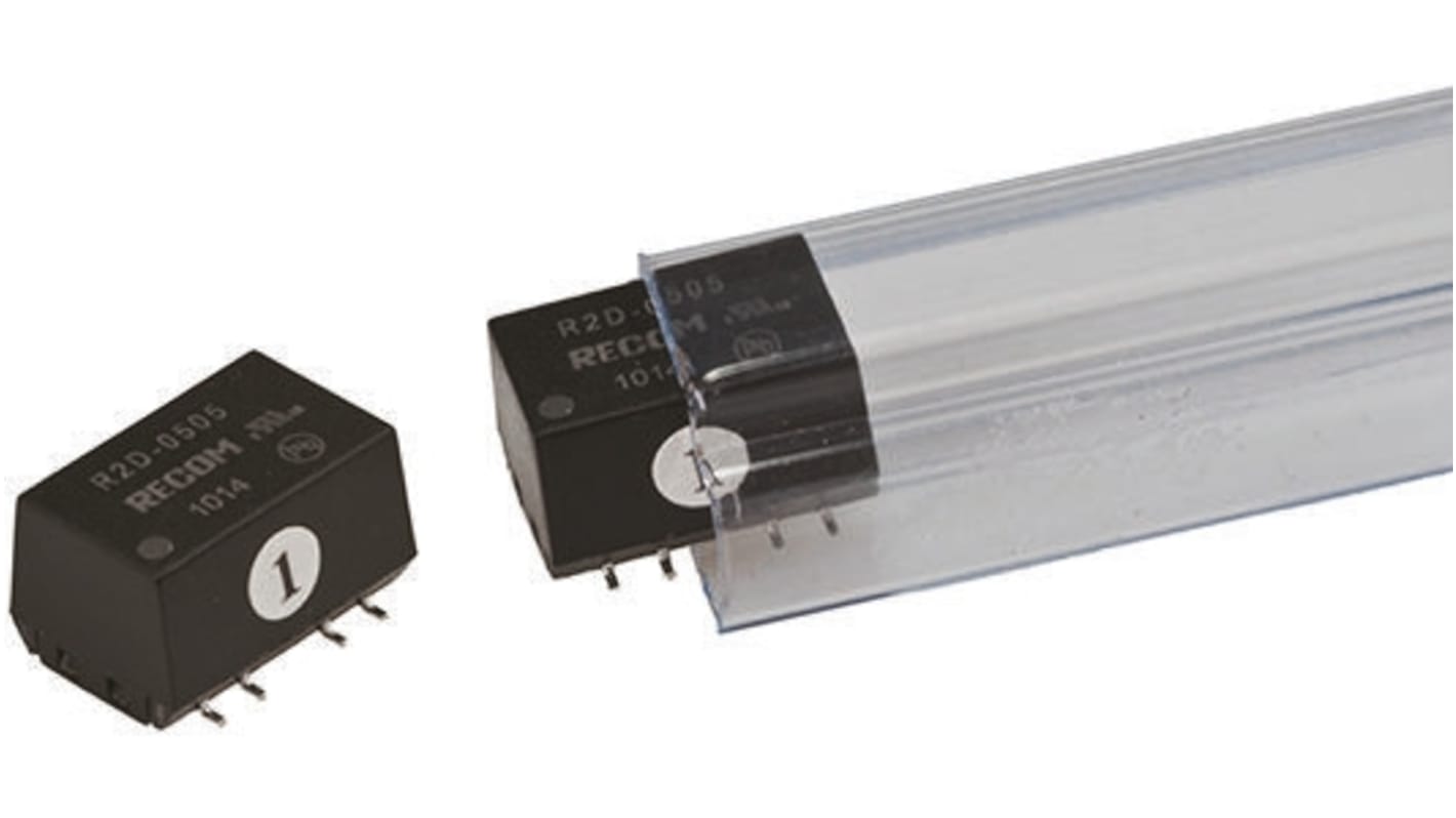 Recom R2D Isolated DC-DC Converter, ±5V dc/ ±200mA Output, 10.8 → 13.2 V dc Input, 2W, Surface Mount, +100°C Max