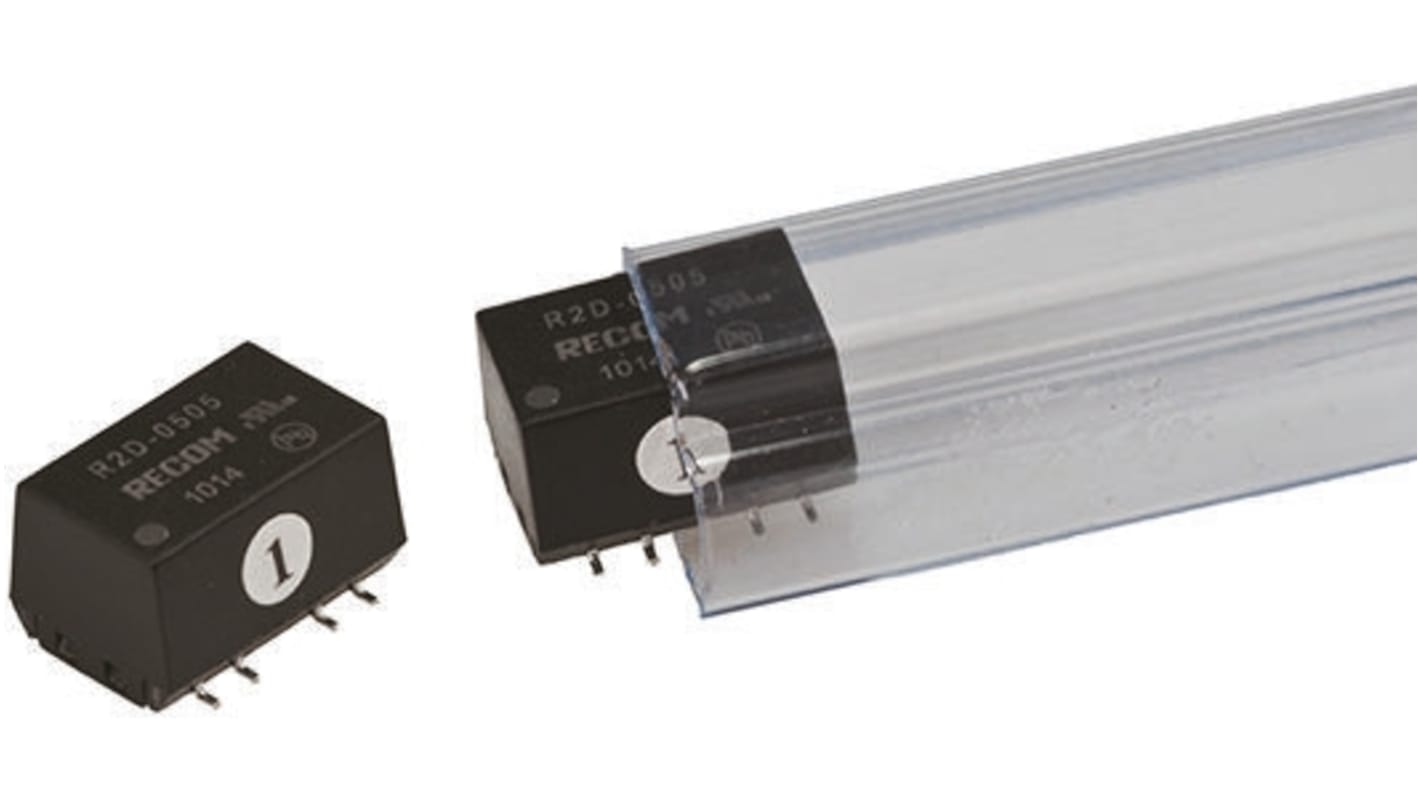 Recom R2D DC-DC Converter, ±15V dc/ ±66mA Output, 21.6 → 26.4 V dc Input, 2W, Surface Mount, +100°C Max Temp