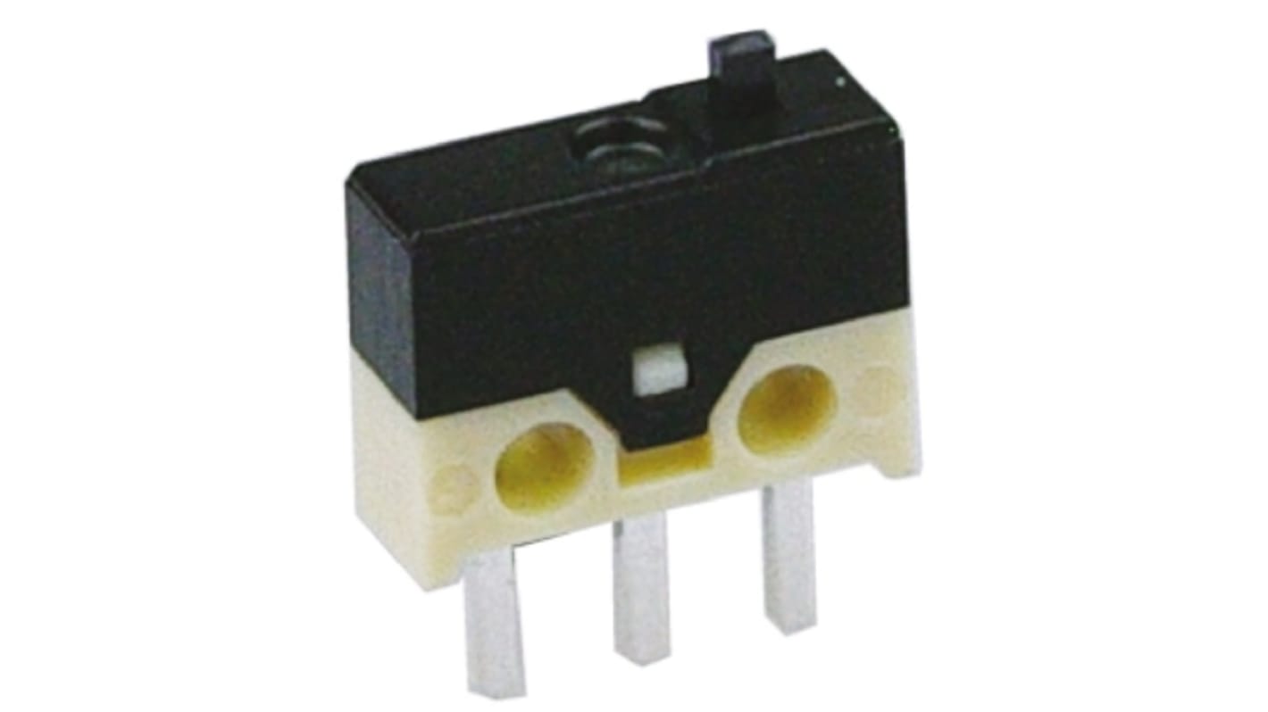 ZF Button Subminiature Micro Switch, PCB Terminal, 500 mA @ 30 V dc, SPDT