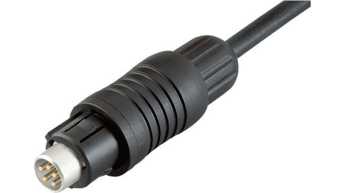 Binder Circular Connector, 4 Contacts, Cable Mount, Micro Connector, Plug, Male, IP67, 420 Series