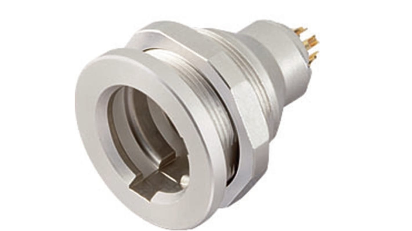 Binder Circular Connector, 4 Contacts, Panel Mount, Subminiature Connector, Socket, Female, IP67, 430 Series