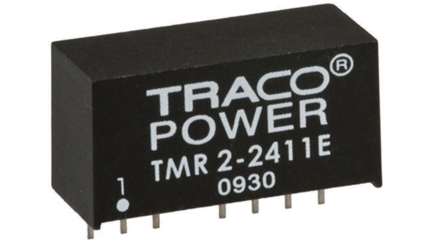 TRACOPOWER TMR 2E DC-DC Converter, 12V dc/ 167mA Output, 36 → 75 V dc Input, 2W, Through Hole, +85°C Max Temp