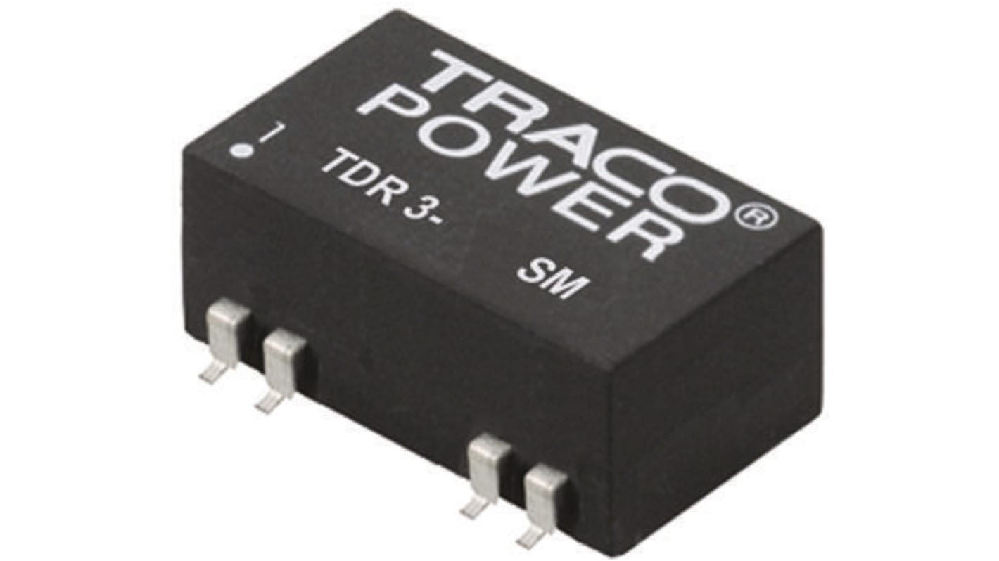TRACOPOWER TDR 3SM DC/DC-Wandler 3W 12 V dc IN, 12V dc OUT / 250mA Oberflächenmontage 1.5kV dc isoliert