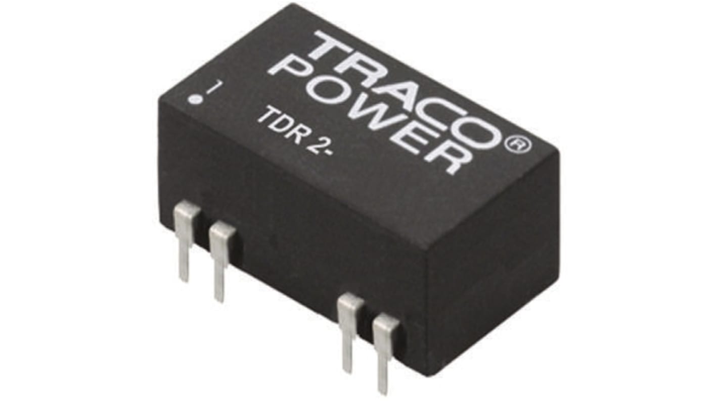 TRACOPOWER TDR 2 DC/DC-Wandler 2W 12 V dc IN, 15V dc OUT / 134mA Durchsteckmontage 1.5kV dc isoliert