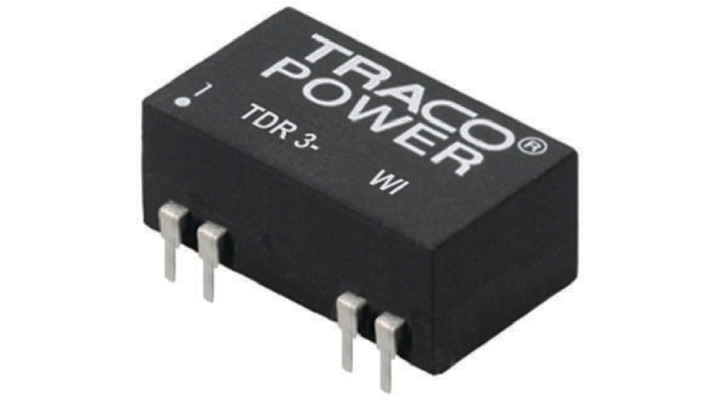 TRACOPOWER TDR 3WI DC/DC-Wandler 3W 24 V dc IN, 5V dc OUT / 600mA Durchsteckmontage 1.5kV dc isoliert