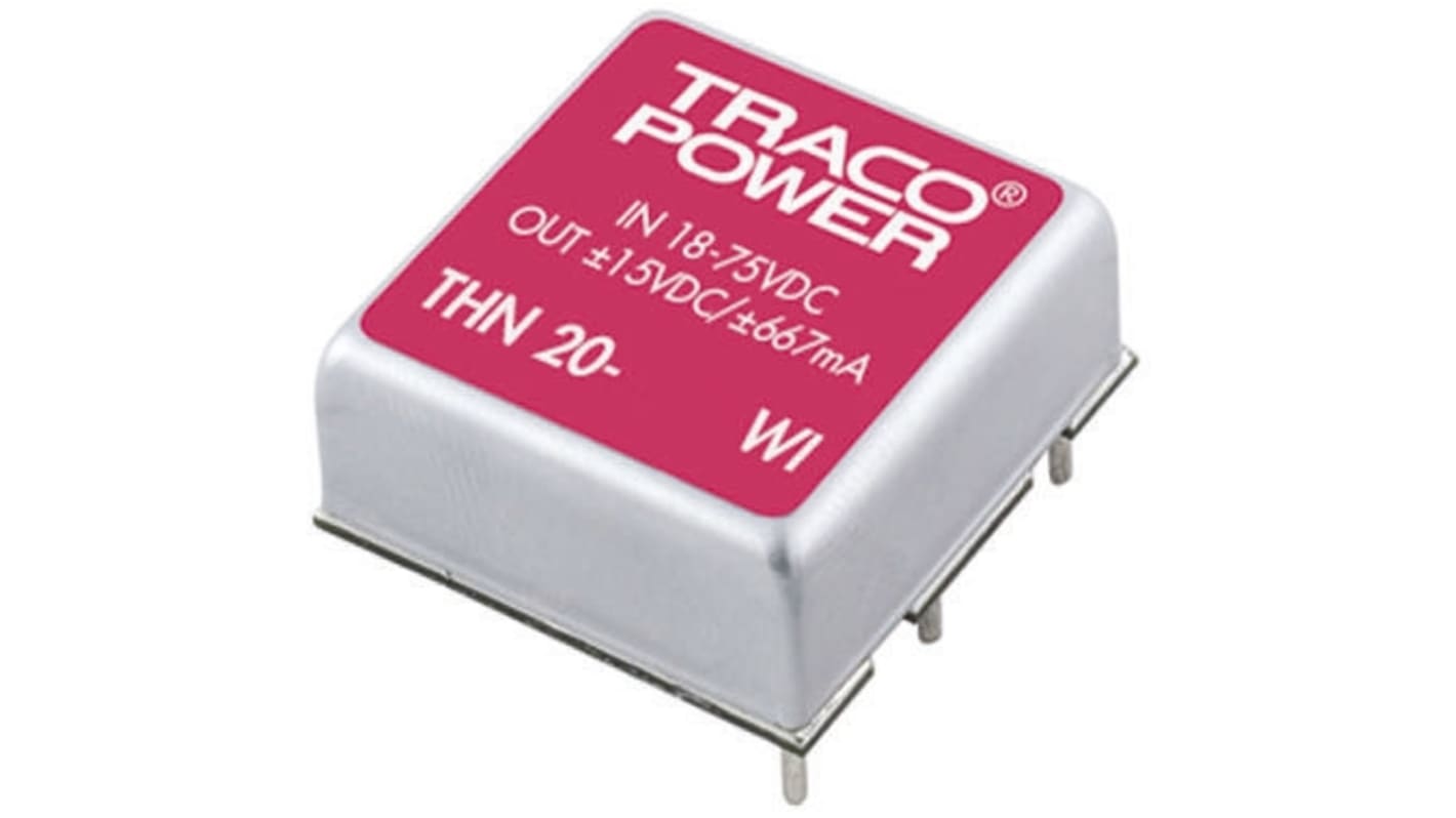 Convertidor dc-dc 20W, Salida ±12V dc, ±833mA, ±1%