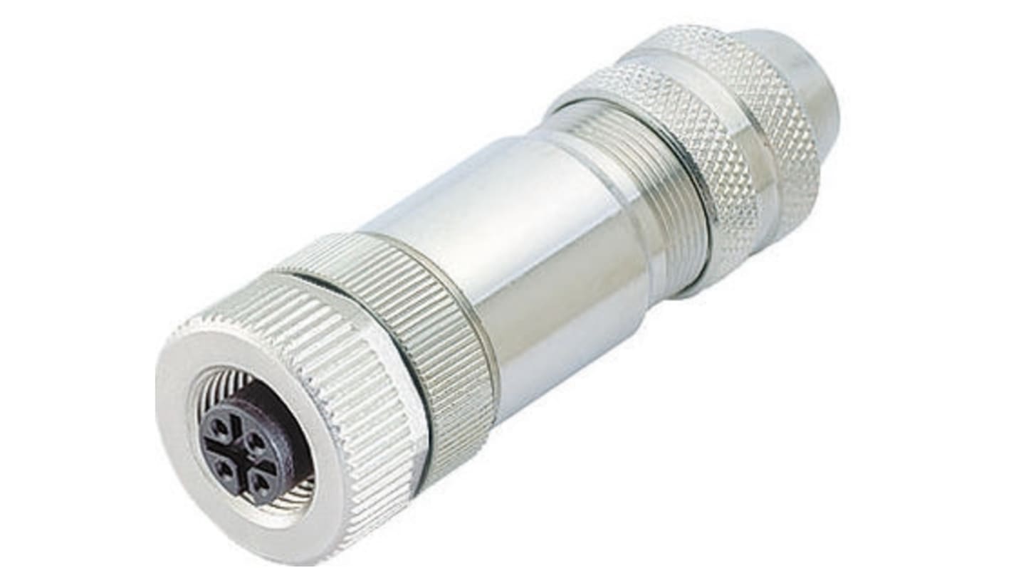 binder Circular Connector, 12 Contacts, Cable Mount, M12 Connector, Socket, Female, IP67, 713 Series
