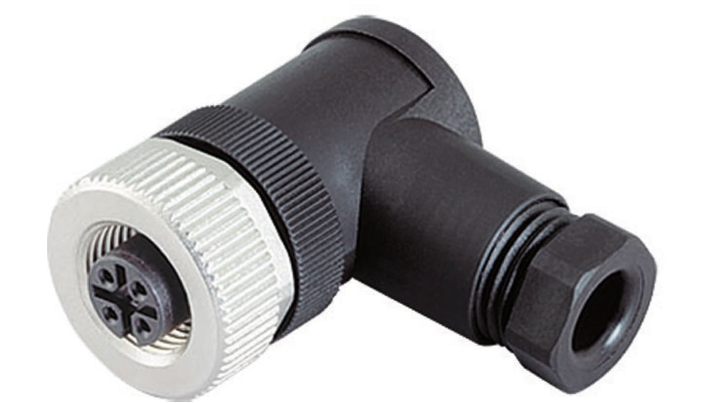 Binder Circular Connector, 12 Contacts, Cable Mount, M12 Connector, Socket, Female, IP67, 713 Series