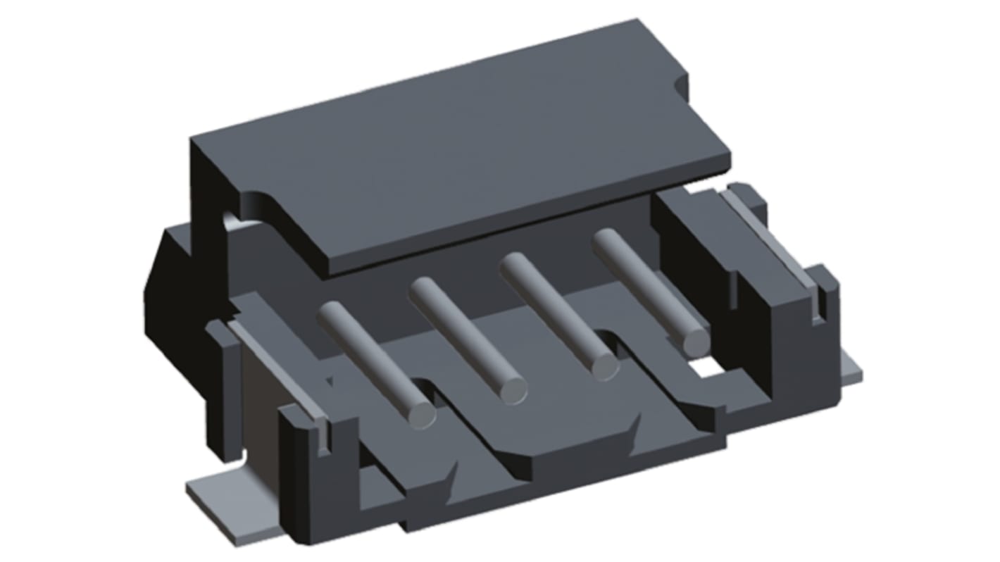 TE Connectivity AMP CT Series Right Angle Surface Mount PCB Header, 4 Contact(s), 2.0mm Pitch, 1 Row(s), Shrouded