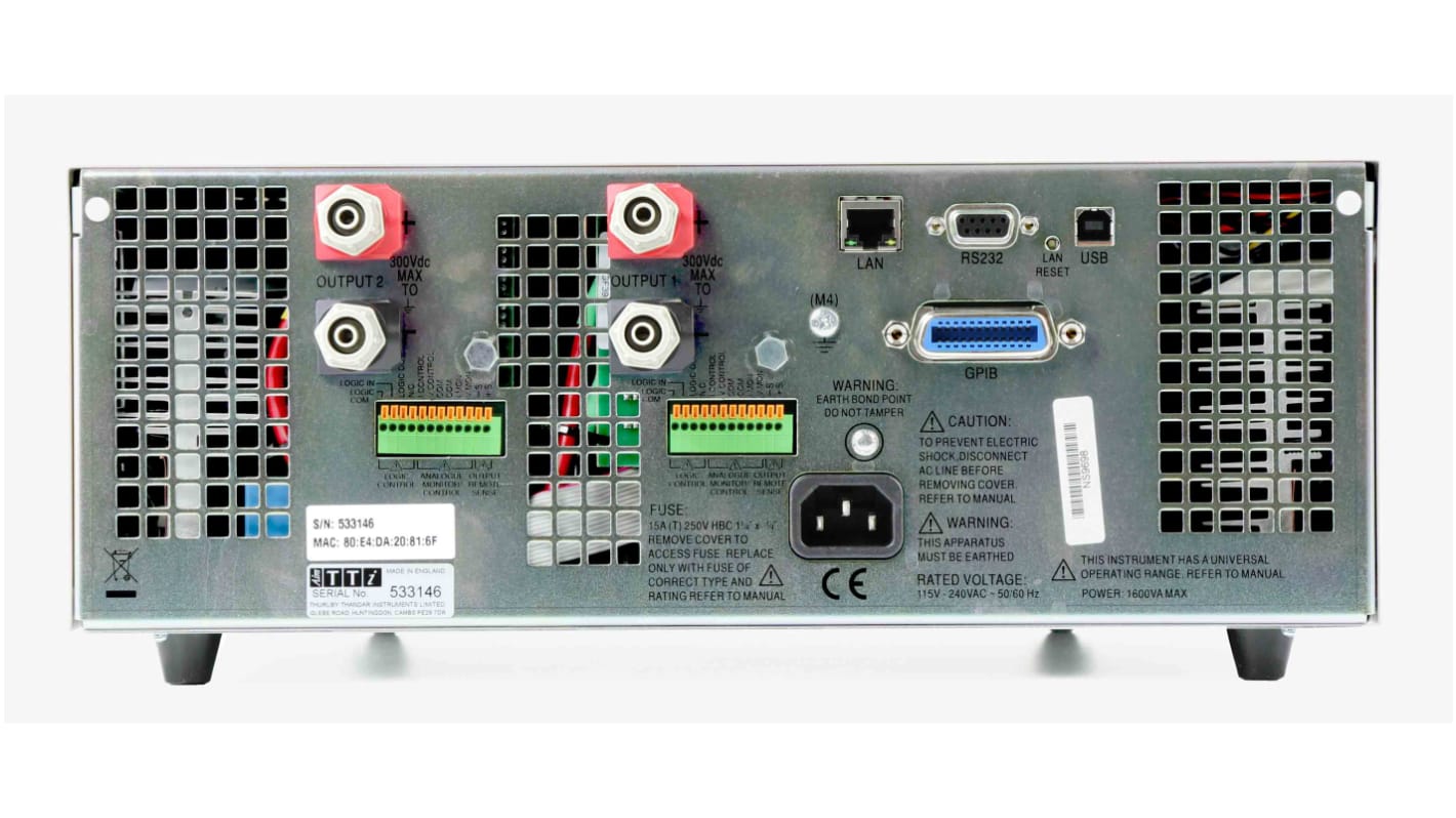 Zasilacz laboratoryjny 0 → 80V 0 → 50A Aim-TTi 600W Zasilacz z automatycznym przełączaniem zakresów