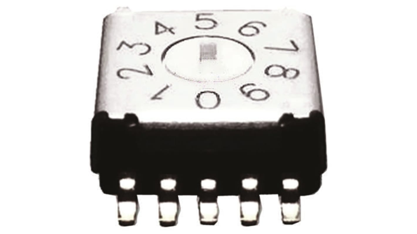 Omron 10 Way Surface Mount DIP Switch, Rotary Flush Actuator