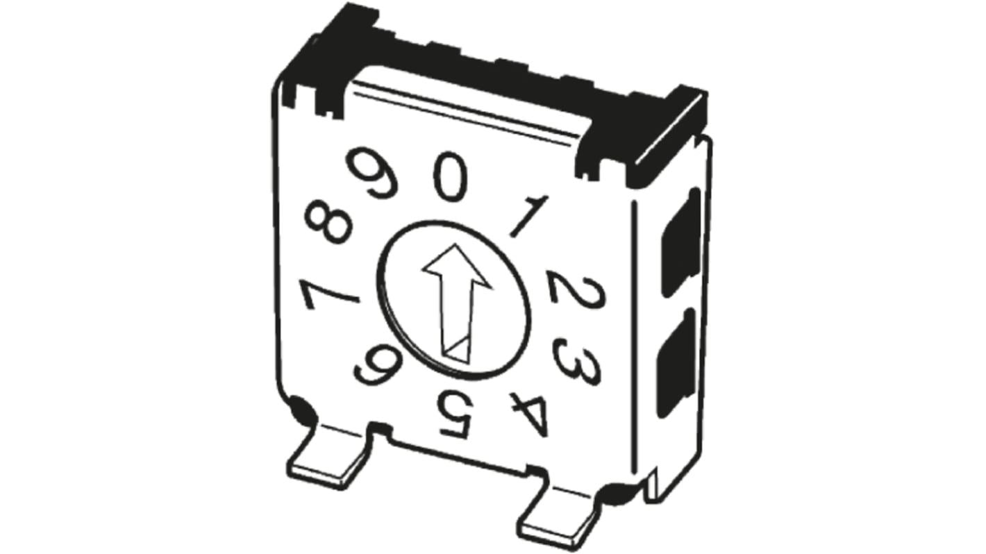Omron 16 Way Surface Mount DIP Switch, Rotary Flush Actuator
