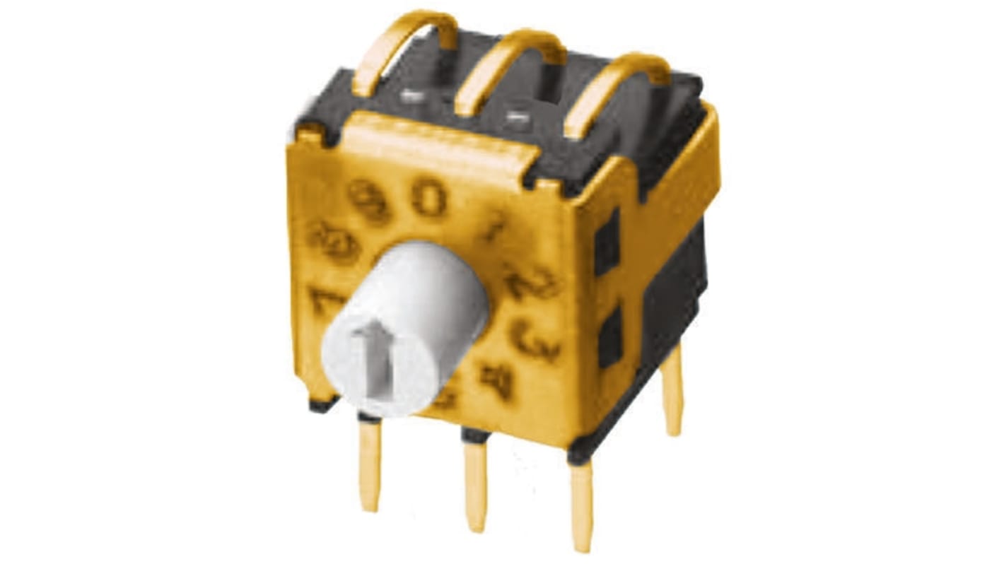 Omron 10 Way Through Hole DIP Switch, Rotary Shaft Actuator