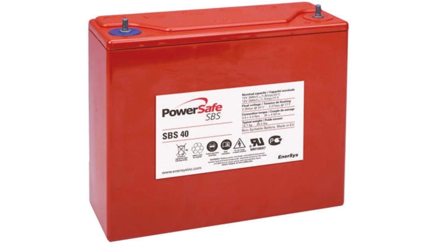 Uzavřený olověný akumulátor Enersys PowerSafe Cyklický konstrukce Ryzí olovo 38Ah Ano Ano 12 let a více Ano Enersys