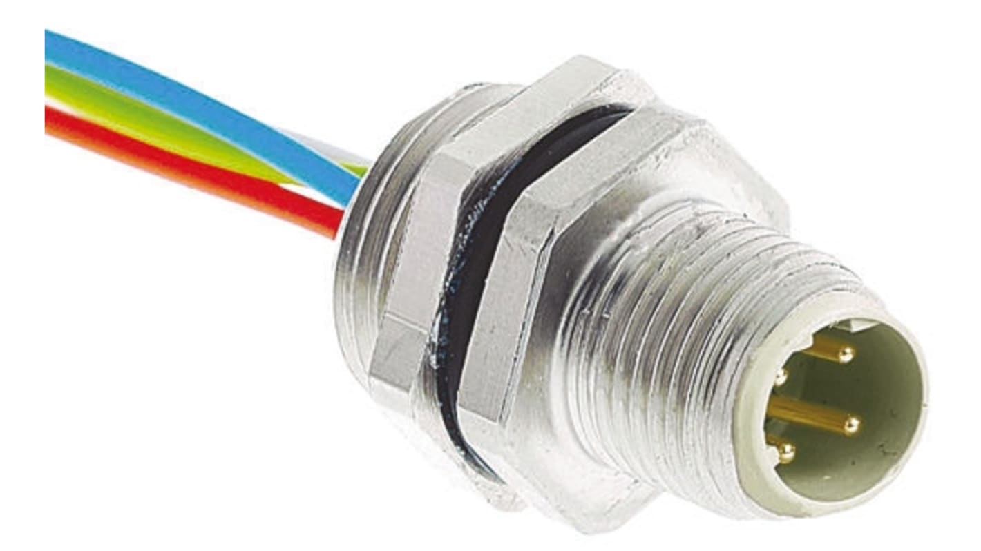 HARTING Straight Male 4 way M12 to Unterminated Sensor Actuator Cable, 500mm