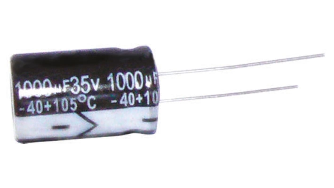 RS PRO 1μF Aluminium Electrolytic Capacitor 50V dc, Radial, Through Hole