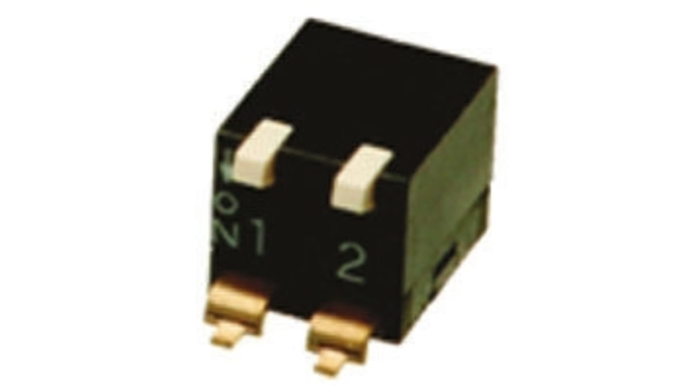 Omron 2 Way Surface Mount DIP Switch SPST, Lever Actuator