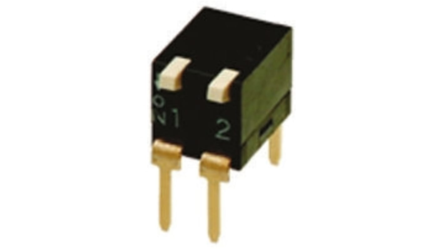 Omron 2 Way Through Hole DIP Switch SPST, Lever Actuator
