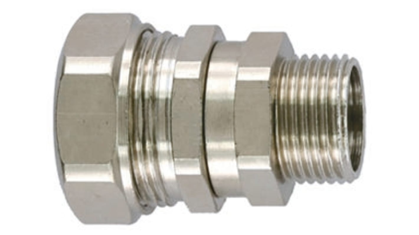 HellermannTyton Swivel, Conduit Fitting, 20mm Nominal Size, M20, Brass, PA 6, Silver IP65 rating