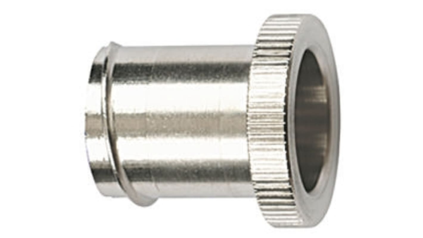 HellermannTyton End Insert, Conduit Fitting, 20mm Nominal Size, M20, Brass, Silver IP65 rating