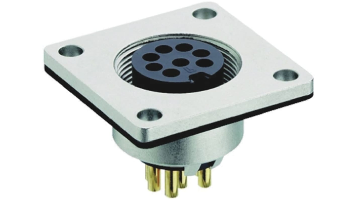 Lumberg Circular Connector, 8 Contacts, Panel Mount, M16 Connector, Socket, Female, IP68, 03 Series