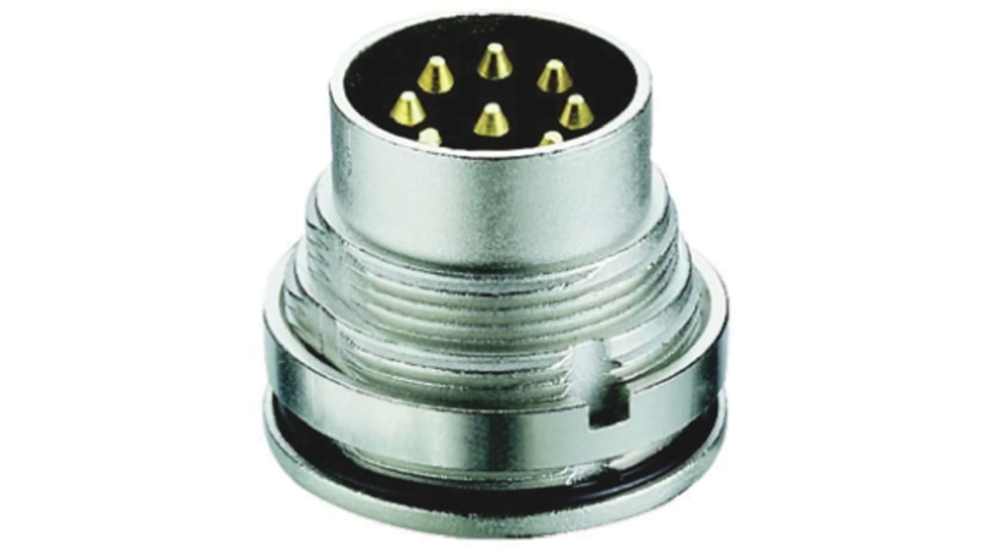 Lumberg Circular Connector, 8 Contacts, Rear Mount, M16 Connector, Plug, Male, IP68, 03 Series