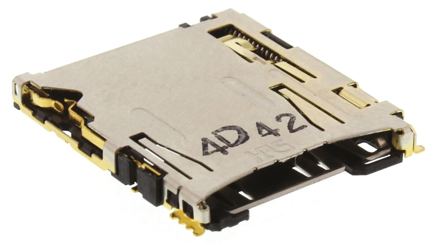 Hirose 8 Way Right Angle Micro SD Memory Card Connector