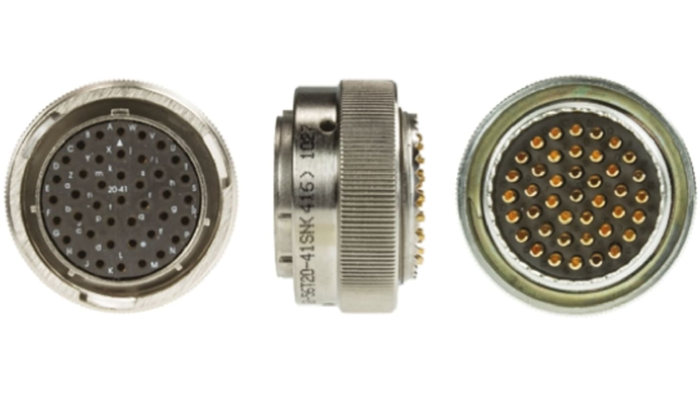 Amphenol Limited, 62GB, Nickel Iron Alloy 41 Way Cable Mount MIL Spec Circular Connector Plug, Socket Contacts,Shell
