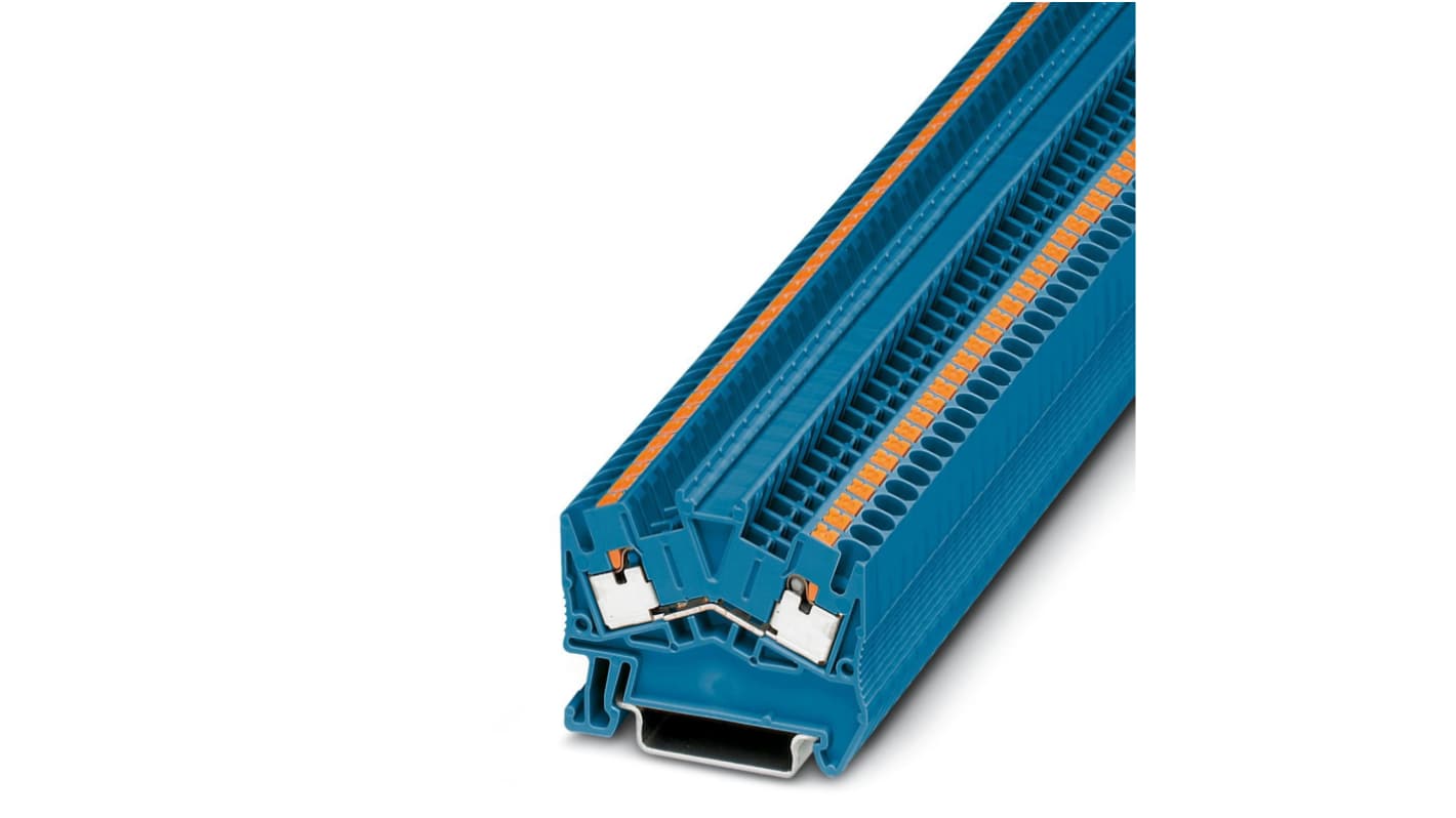 Phoenix Contact 3211812 PTS 2.5 BU Series Blue, 0.14 → 4mm², Single-Level, Push In Termination