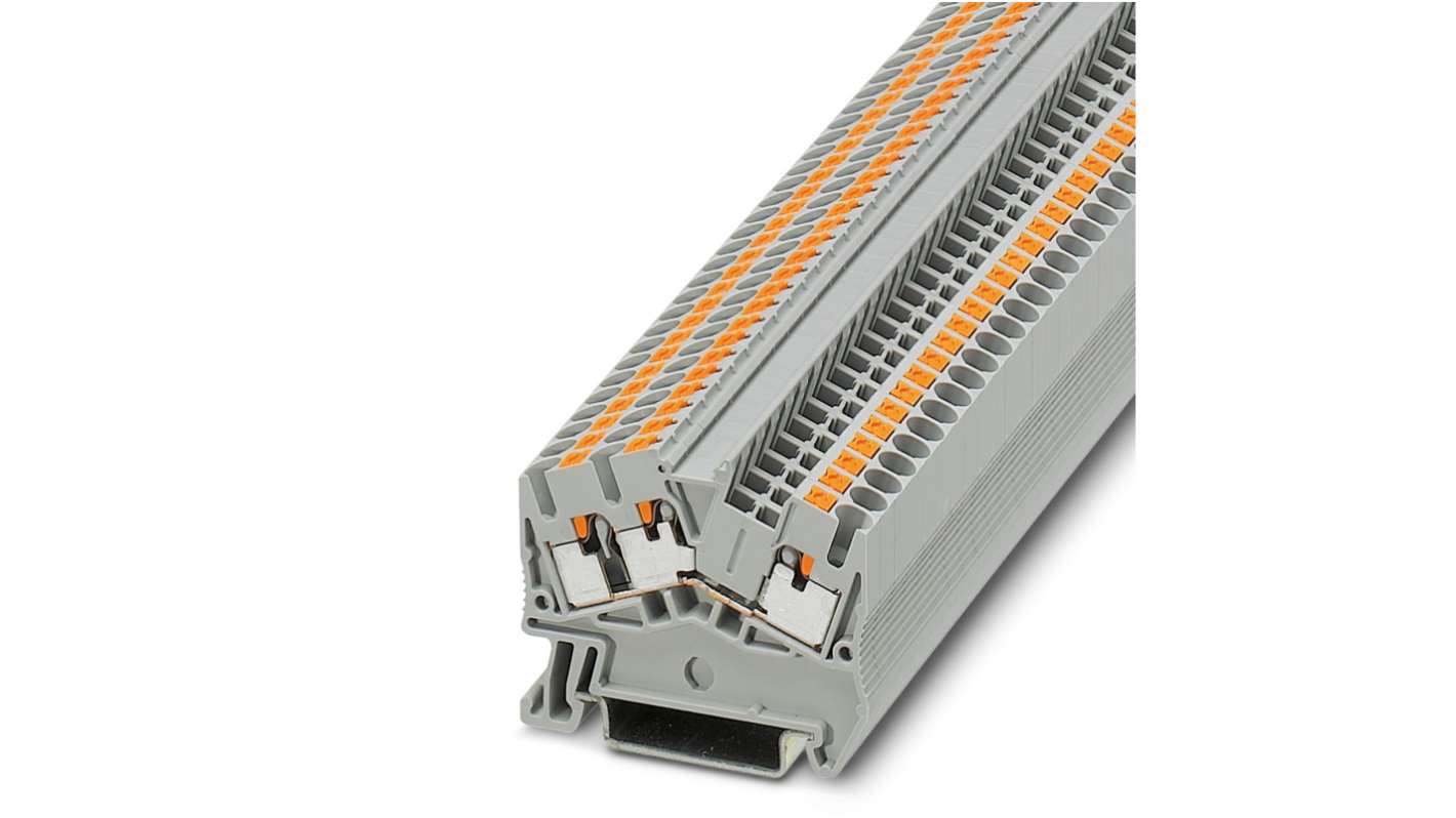 Phoenix Contact 3211896 PTS 2.5-TWIN Series Grey, 0.14 → 4mm², Single-Level, Push In Termination