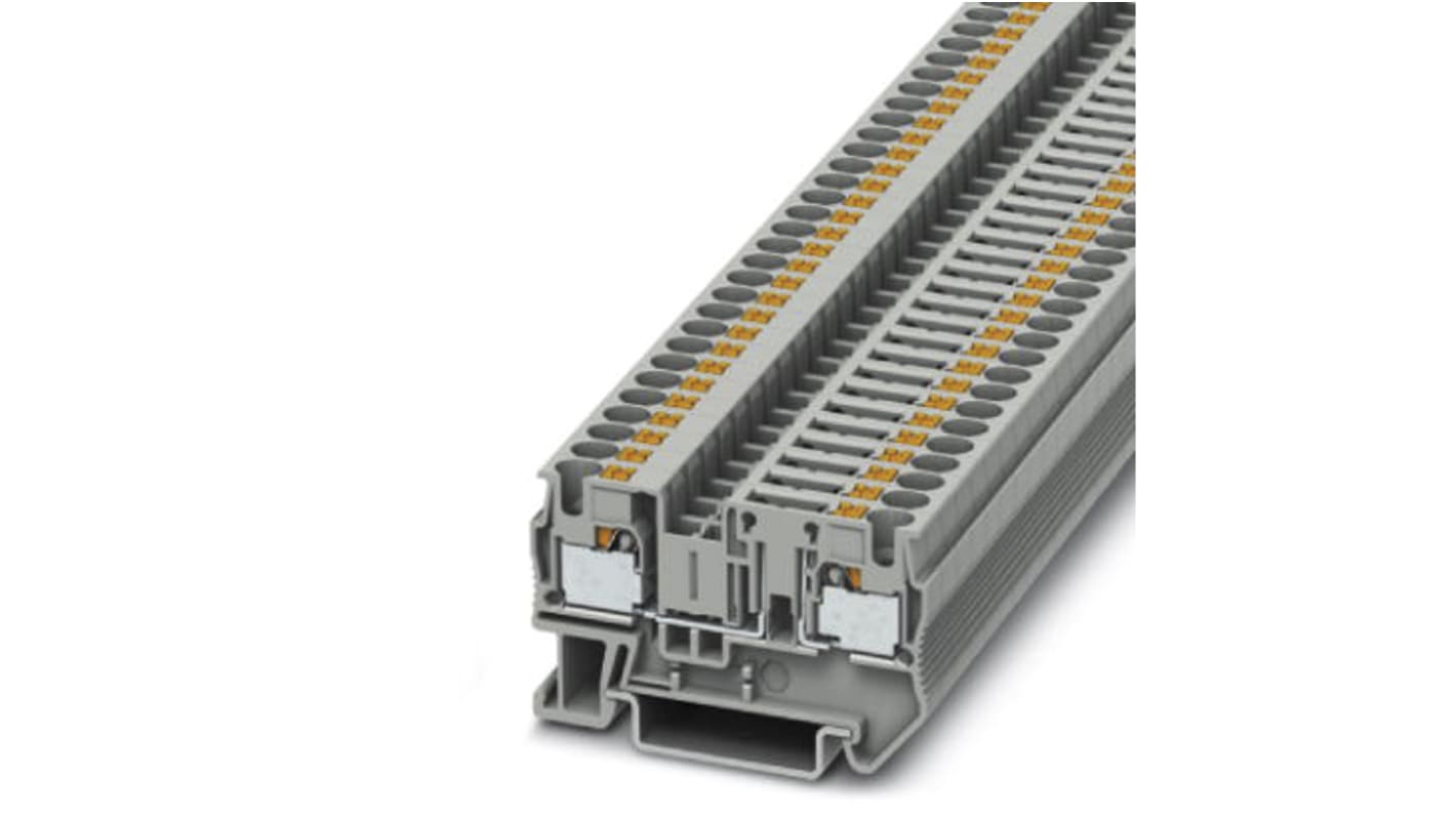 Phoenix Contact PT 4-TG Series Grey Disconnect Terminal Block, Single-Level, Push In Termination