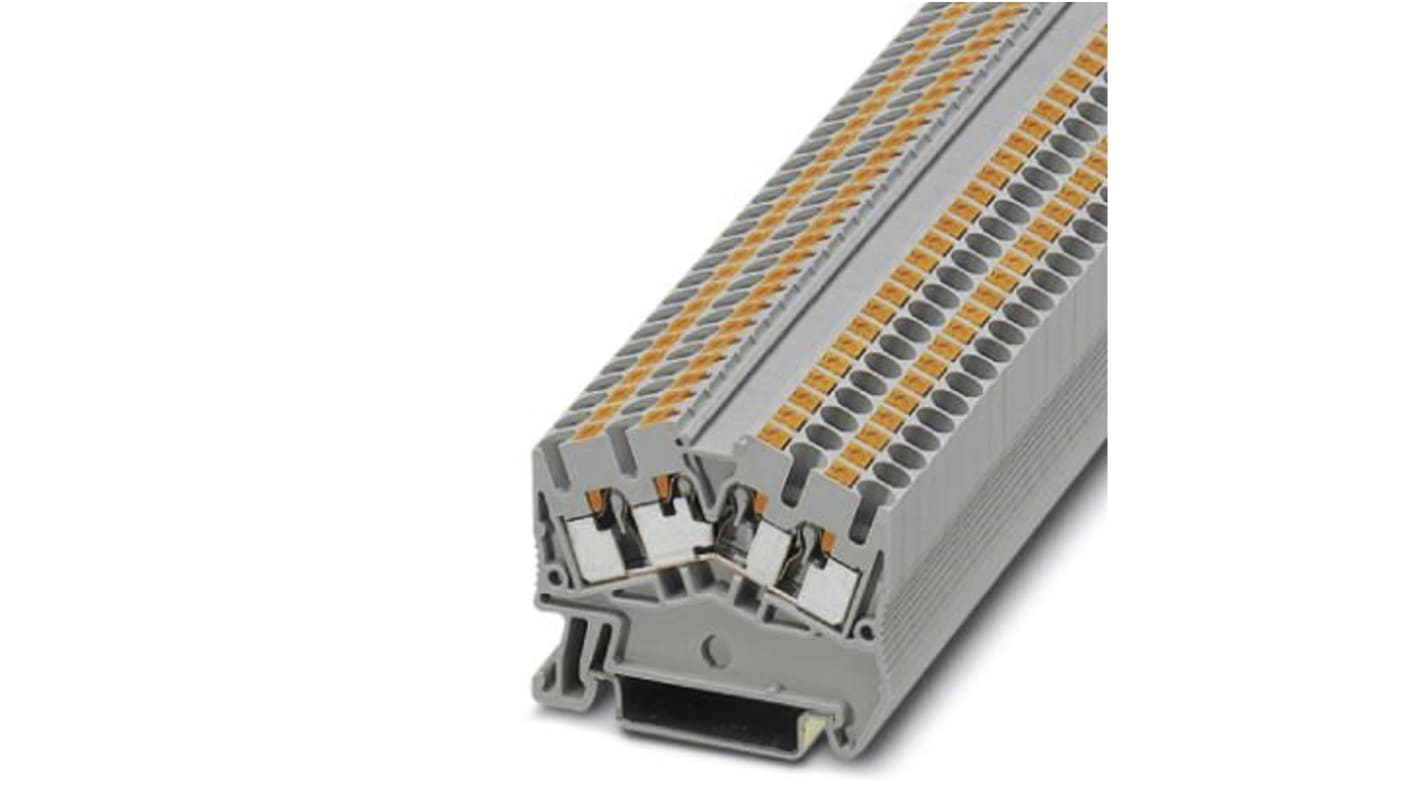 Phoenix Contact 3211993 PTS 2.5-QUATTRO Series Grey, 0.14 → 4mm², Single-Level, Push In Termination, ATEX, IECEx