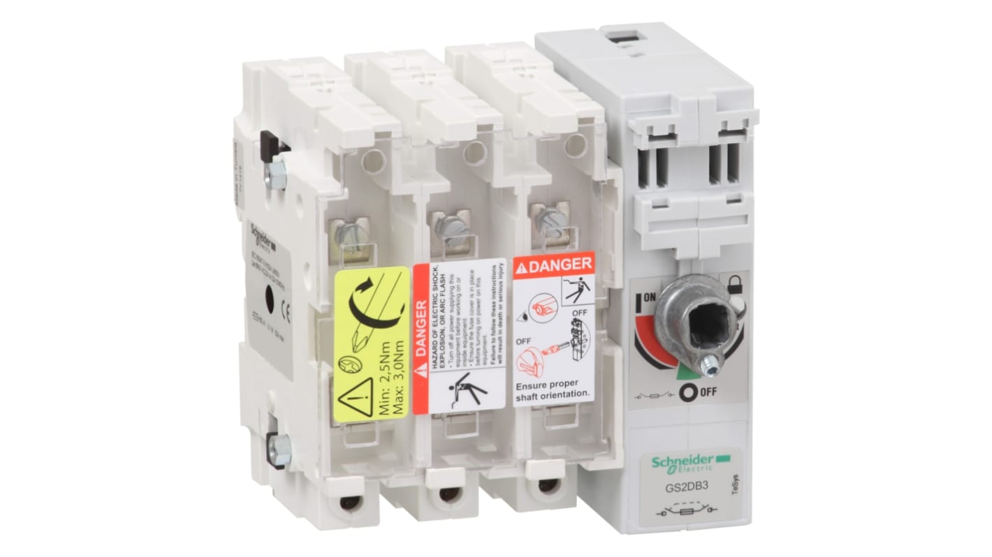 Sezionatore portafusibili Schneider Electric GS2GB4 4 N/A, corrente max 63A, 4, fusibile , fusibile A2, A3 TeSys GS2G