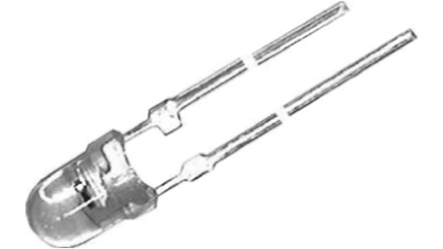 Fototransistor NPN Vishay sensible a IR, luz visible, rango onda λ 450 → 1080 nm, corriente Ic 50mA, mont.