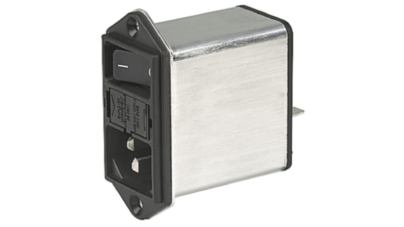 Filtro IEC Schurter con conector C14, 250 Vac, 8A