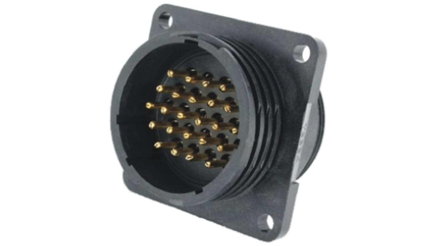 Toughcon Connector, 24 Contacts, Panel Mount, Socket, Male, IP44, IP65, TT Series