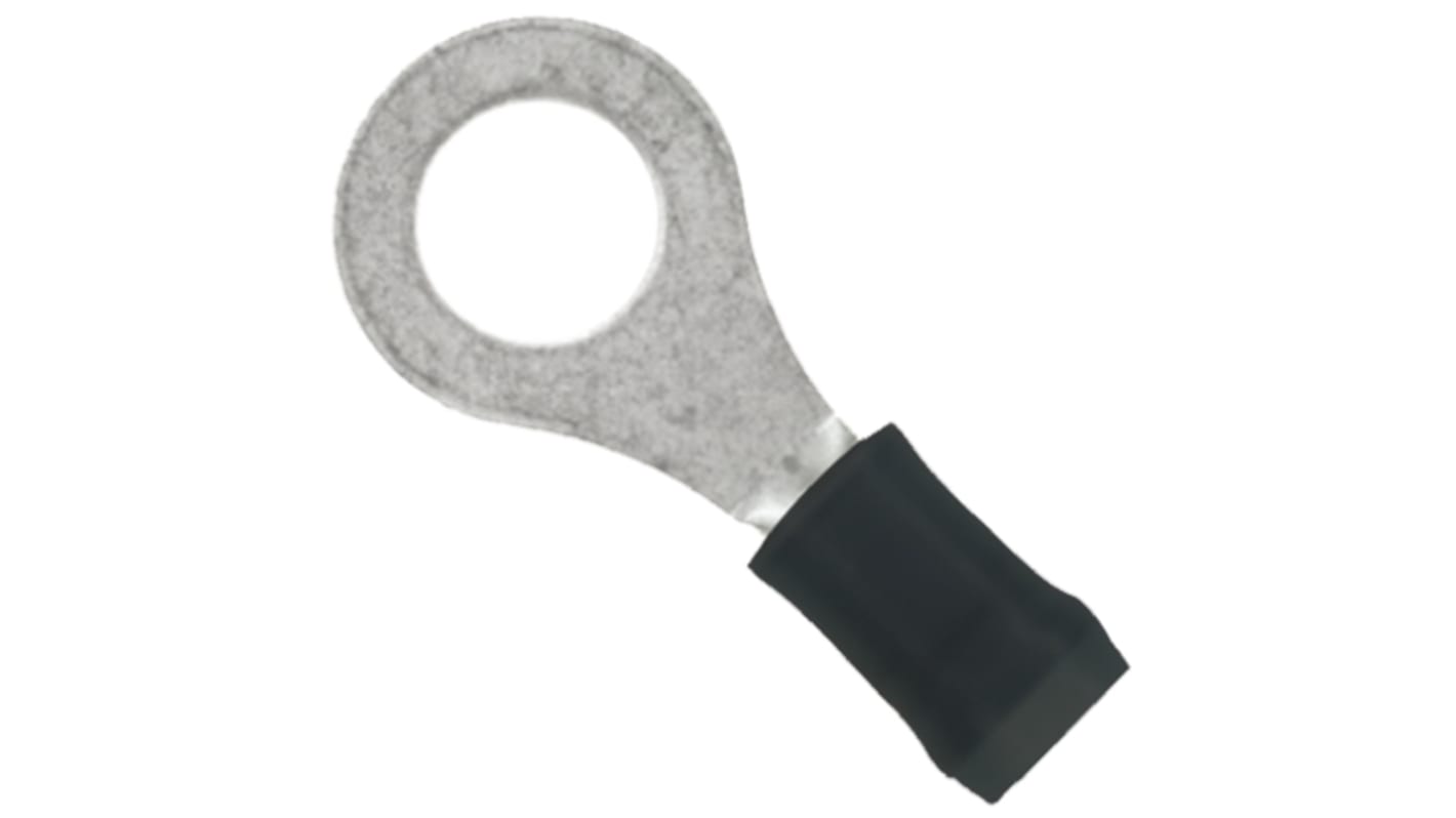 TE Connectivity 绝缘线鼻子, M4螺栓, 2mm²线规, 黑色, PIDG系列
