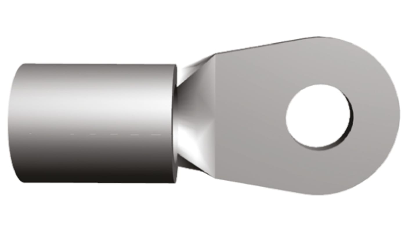 TE Connectivity, SOLISTRAND Uninsulated Ring Terminal, M4 Stud Size, 6.6mm² to 10.5mm² Wire Size