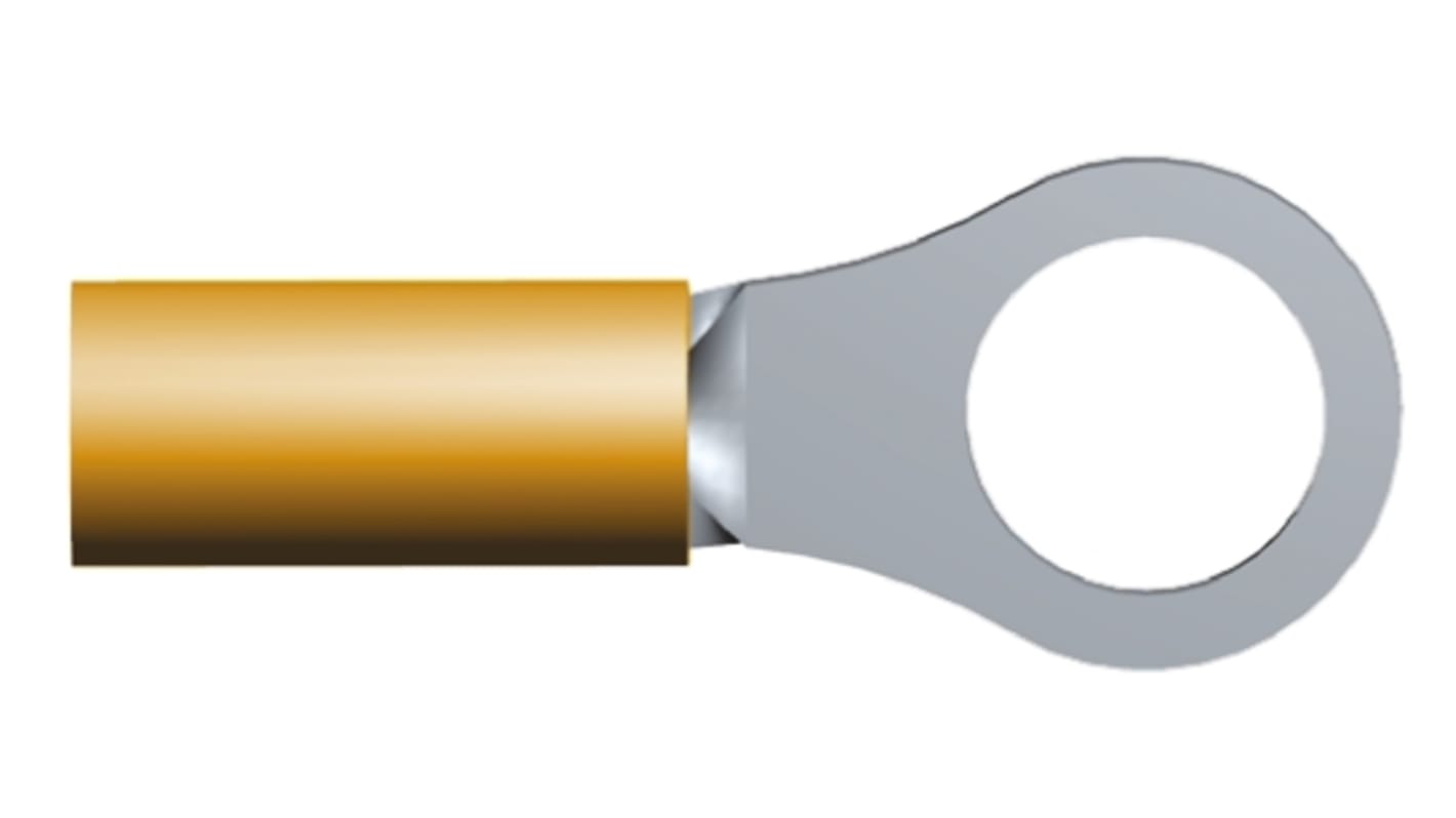 Terminale ad occhiello TE Connectivity, Ø perno M3.5, dimens. max filo 1.65mm², 16AWG, Arancione