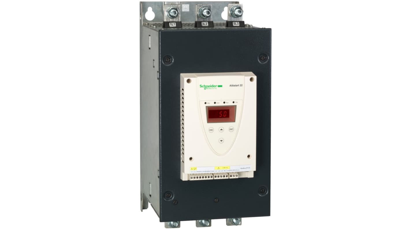 Schneider Electric 软启动器, 3相, 132 kW, 440 V 交流, 250 A, IP00, 299mm x 206mm x 425mm, ATS22系列
