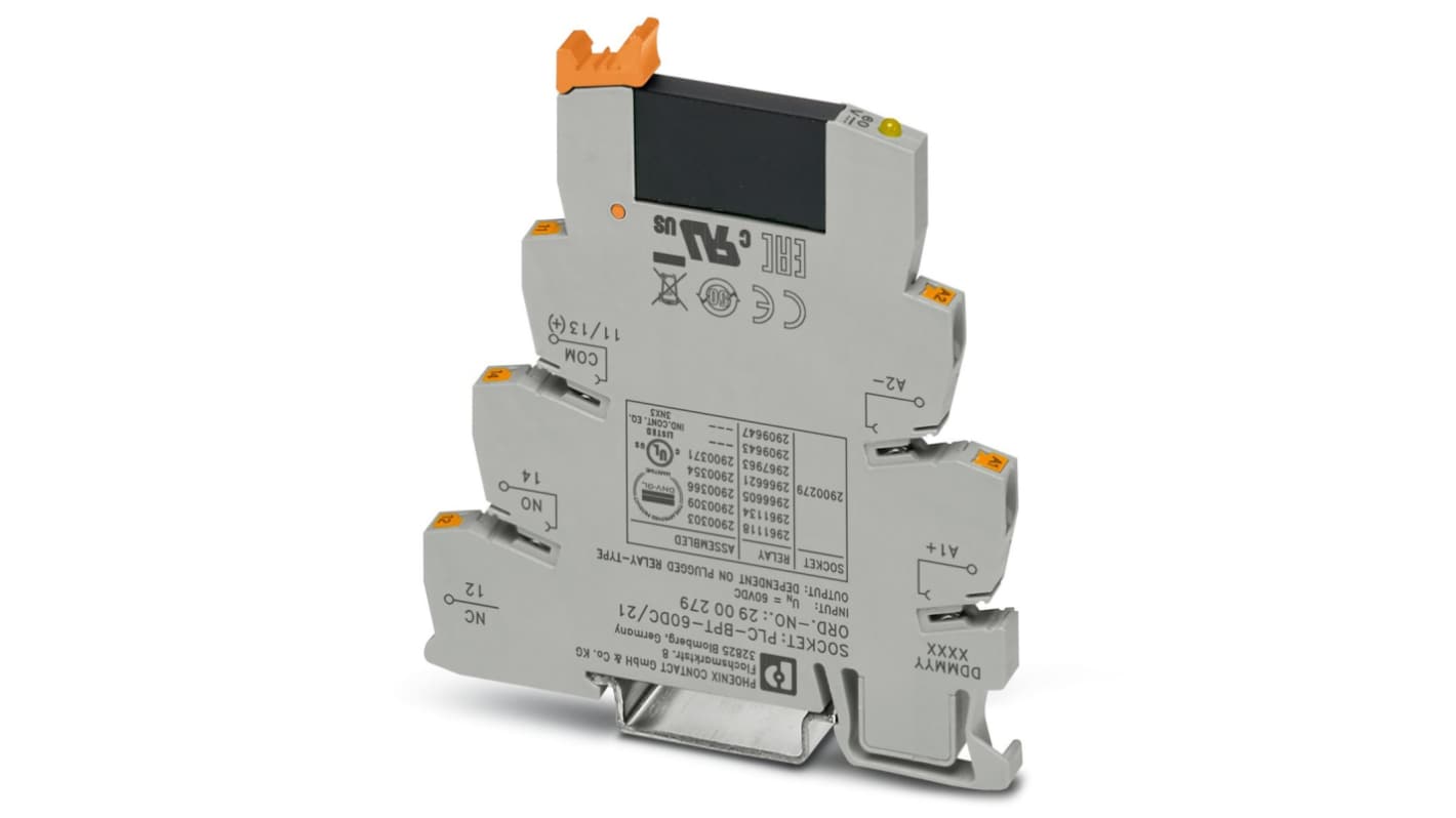 interfészrelé-modul 60V dc DIN-sín, 94 x 6.2 x 80mm PLC-OPT- 60DC/ 24DC/2 15 A