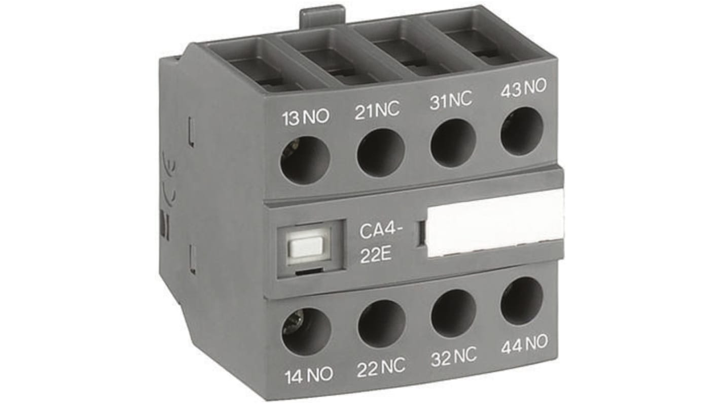 ABB Auxiliary Contact, 4 Contact, 1NC + 3NO, Front Mount