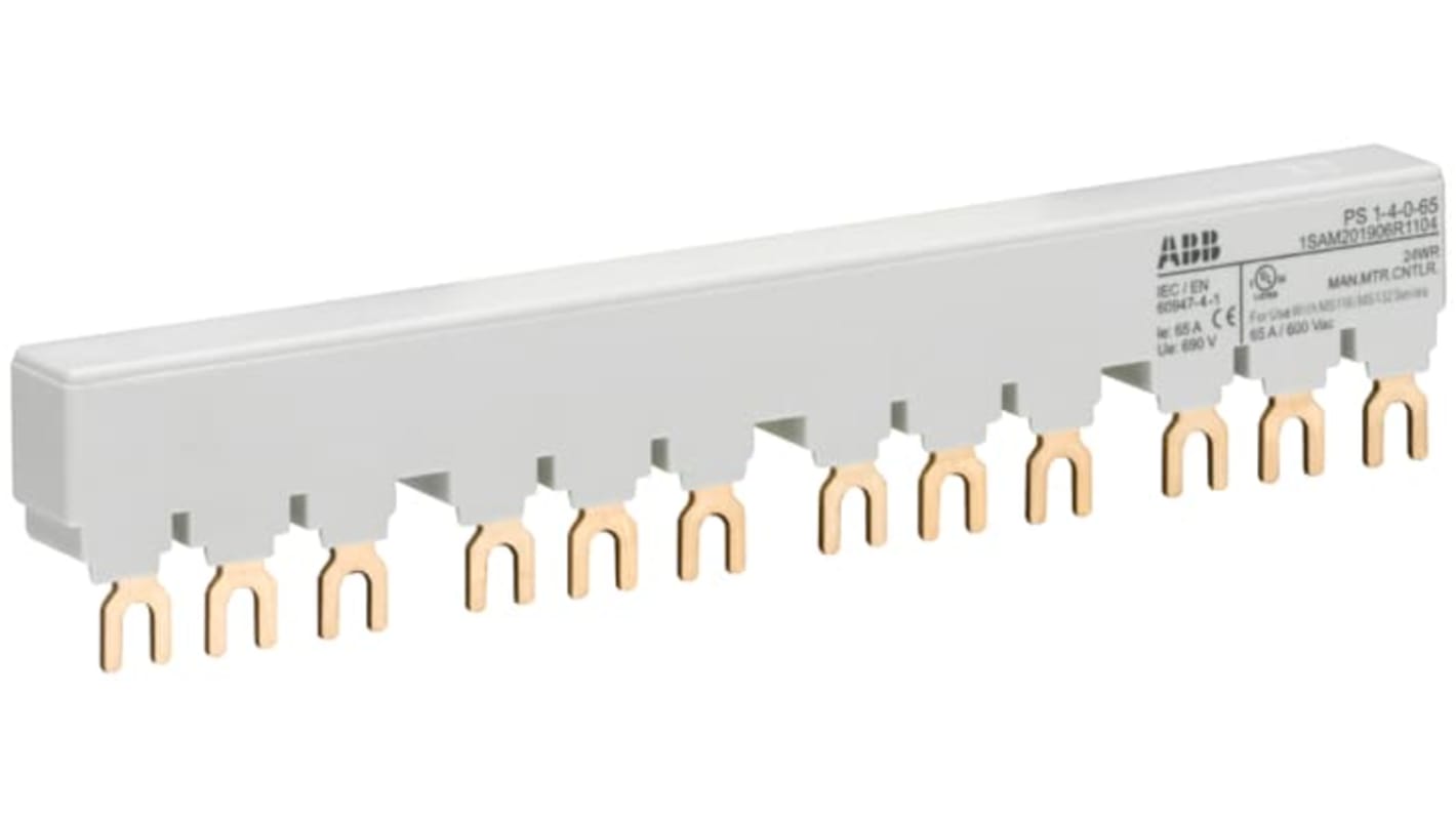 ABB 3 Phase Busbar, 690V ac, 14mm Pitch