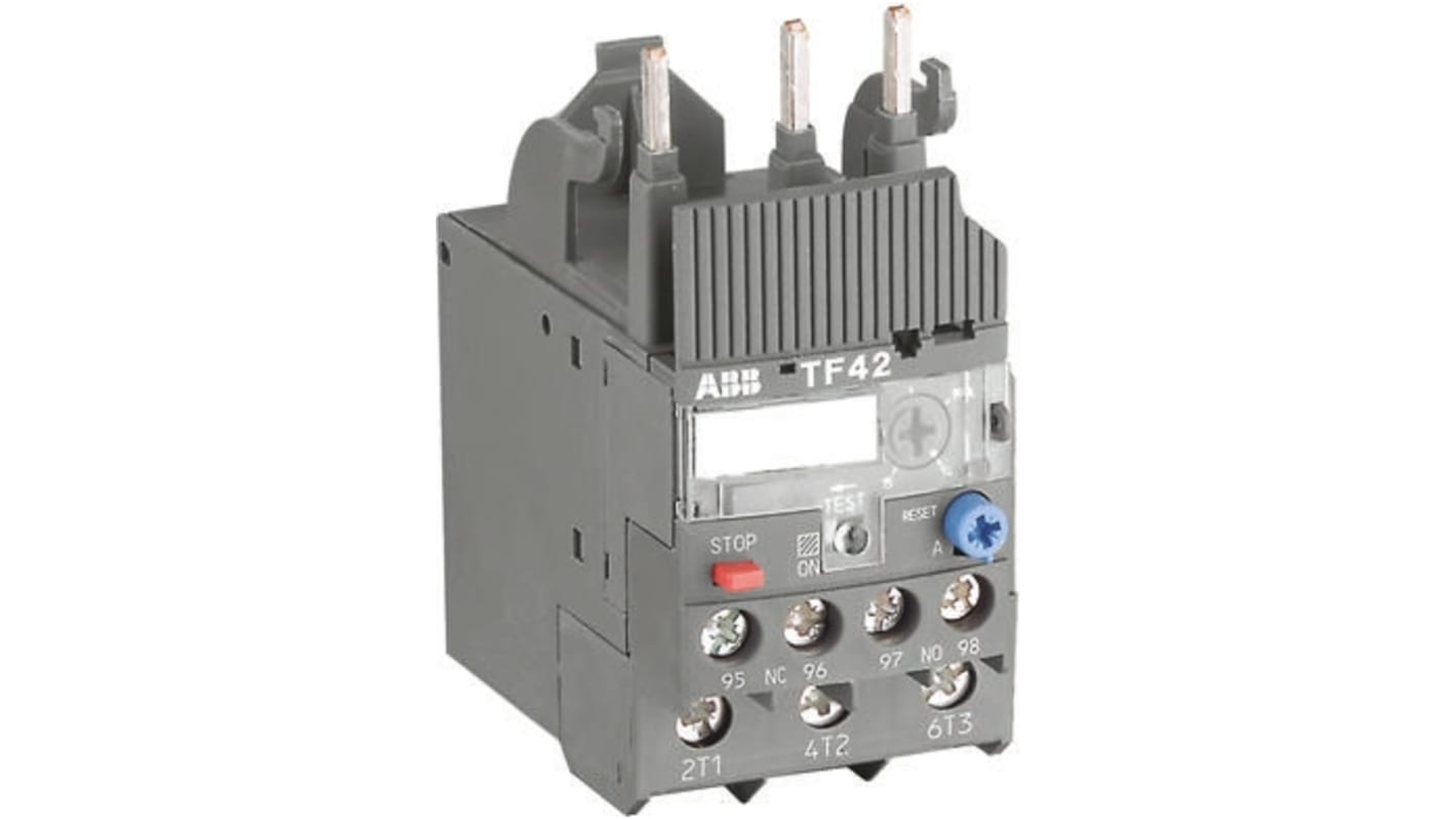 ABB TF42 Thermal Overload Relay 1NO + 1NC, 0.17 → 0.23 A F.L.C, 230 mA Contact Rating, 2 W, 3P, AF Range